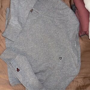 PINK Victoria's Secret Gray Sweatshirt with P Logo